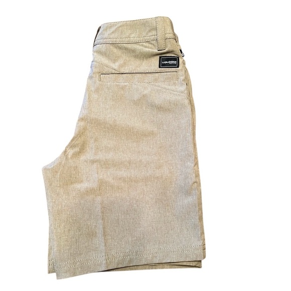 Volcom FRICKIN CROSS SHRED STATIC SHORTS - DARK KHAKI Size 12 (26 in waist) - Picture 7 of 10